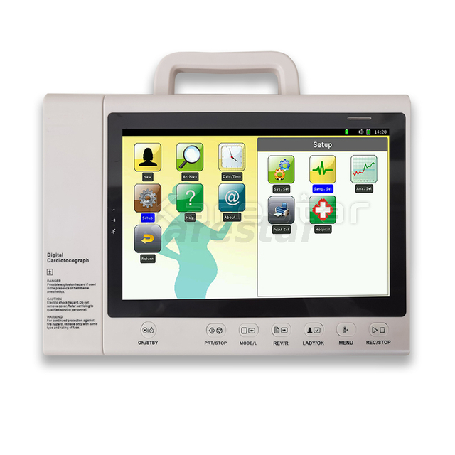 Karetar Portable 10.2 inch Cardiotocography ctg Fetal Monitor price Cardiotocograph Machine K-FM100